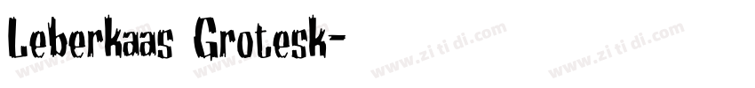 Leberkaas Grotesk字体转换